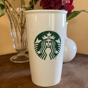 🩷Starbucks NEW 2016 Ceramic Travel Tumbler 12 floz